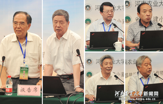 中国工程院院士程顺和、赵振东,中国农业大学张福锁教授、中国农科院李立会研究员、河南省农科院许为钢研究员和我校郭天财教授分别在论坛上作专题报告 中国工程院院士程顺和、赵振东,中国农业大学张福锁教授、中国农科院李立会研究员、河南省农科院许为钢研究员和我校郭天财教授分别在论坛上作专题报告