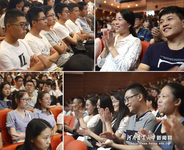 精彩的报告引起现场研究生热烈的掌声 精彩的报告引起现场研究生热烈的掌声
