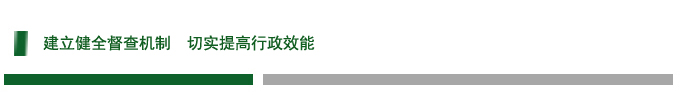 建立健全督查机制  切实提高行政效能