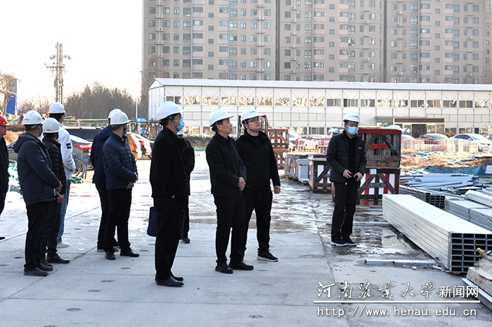 校党委书记魏蒙关现场查看龙子湖校区在建项目建设情况